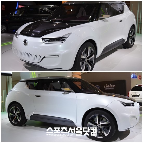 쌍용자동차가 2012 파리모터쇼에서 공개한 전기차 콘셉트카 e-XIV는 16㎾h의 리튬이온 배터리를 이용한 전기 모드로 80㎞를 달릴 수 있다.