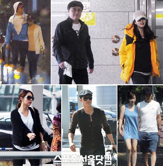 2012년 상반기에도 <더팩트>의 스타 데이트 현장 포착이 이어졌다. 시작하는 연인에서 부터 오랜된 연인까지, 이제는 당당한 스타들의 공개 연애가 자리를 잡아 가고 있다.