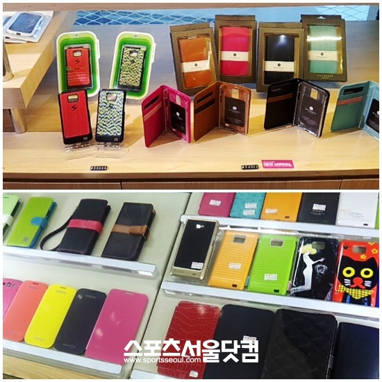 3일 서울 종로구 스마트폰 액세서리 전문매장에 다양한 스마트폰 케이스가 진열돼 있다.