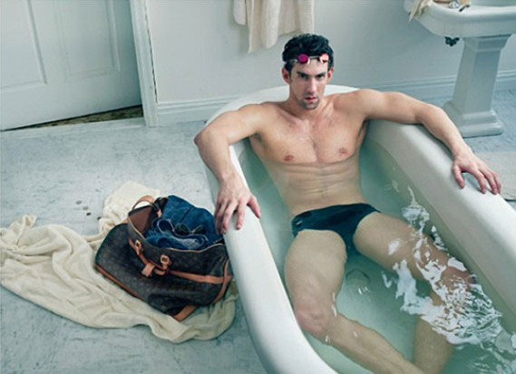 2012년 런던 올림픽 4관왕에 빛나는 수영 황제 마이크 펠프스. / 루이비통