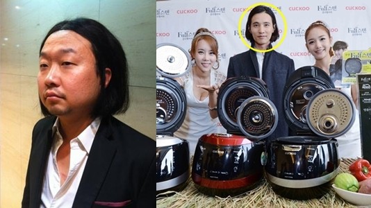 원빈(오른쪽)의 단발머리를 따라한 개그맨 박휘순(왼쪽)./박휘순 트위터, 굿윌커뮤니케이션스제공