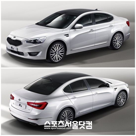 기아자동차가 29일 K7 페이스리프트 외관을 공개했다.