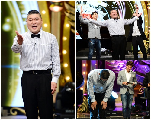 강호동이 SBS 놀라운 대회 스타킹 첫 녹화에 참석하고 있다./SBS 제공