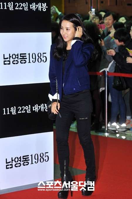 배우 조여정이 12일 오후 서울 강남구 메가박스 코엑스점에서 열린 영화 남영동 1985의 VIP 시사회에 참석하고 있다./남윤호 인턴기자