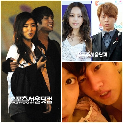 실제 커플? 꼭꼭 숨어라 실제 열애 사실을 인정하거나 열애설이 제기돼 조심스러운 태도를 보인 스타들. 신세경(왼쪽)-종현, 구하라(왼쪽)-용준형, 아이유(왼쪽)-은혁(왼쪽부터 시계방향)./ 더팩트DB, 온라인 커뮤니티