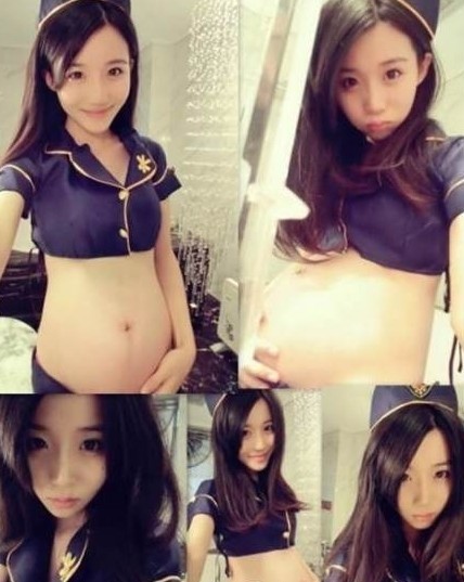 청순한 매력의 만삭 미소녀가 논란을 낳았다./중국 마오푸 캡처