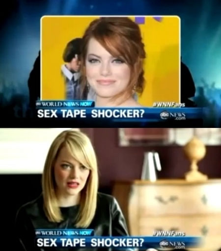 엠마 스톤이 섹스 비디오 파문에 휩싸였다. / ABC 뉴스 캡처