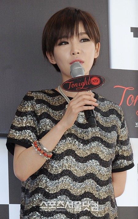 그룹 브라운아이드걸스의 멤버 가인이 6일 오후 서울 서대문 어반가든에서 열린 브라운아이드걸스 Tonight 37.2˚C 콘서트 기념 기자간담회에서 공연을 앞둔 소감을 말하고 있다. / 조재형 인턴기자