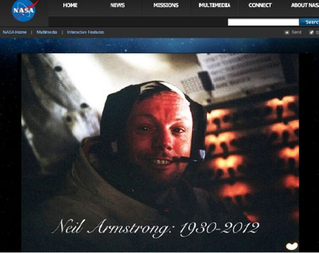 달나라 여행 비용이 무려 8000억원 이상으로 책정됐다. 사진은 지난 8월 82세를 일기로 숨을 거둔 최초의 달 착륙 인류 닐 암스트롱. / 출처=미국 나사 홈페이지 캡처