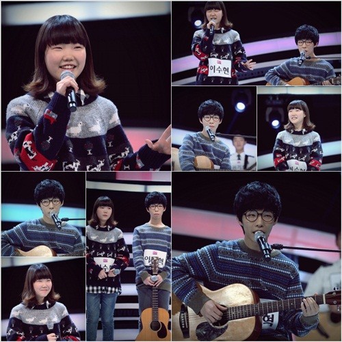 SBS K팝 스타2에 출연 중인 악동뮤지션이 즐겁고 유쾌한 표정과 함께 노래를 부르고 있다. / SBS K팝 스타2 방송화면 캡처