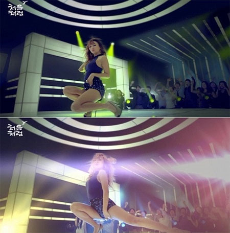 효린이 한 소주 광고에서 아찔한 댄스를 선보였다. / 해당 영상 캡처