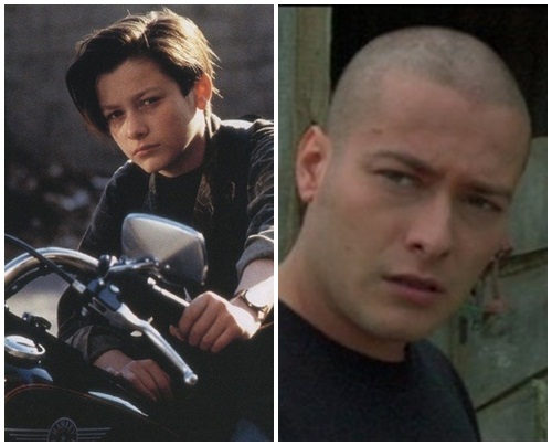 터미네이터2로 데뷔한 에드워드 펄롱이 아들에게 코카인을 준사실이 밝혀져 논란이 일고 있다. 왼쪽은 터미네이터2 당시 펄롱의 모습/영화 스틸컷