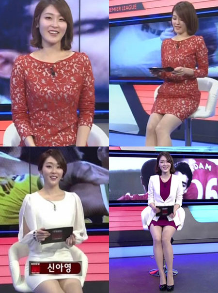 하버드대학 출신 신아영 아나운서가 새로운 축구 여신으로 화제를 모으고 있다. / SBS ESPN EPL 리뷰 캡처