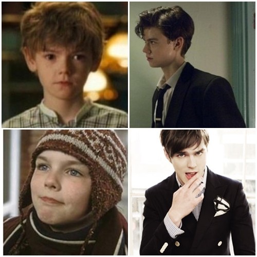 어느 새 훈남 배우로 성장해 국내외 여성 팬의 마음을 사로잡은 토마스 생스터(위)와 니콜라스 홀트./영화러브액추얼리, 존 레넌 비긴즈, 어바웃 어 보이, 패션지 에스콰이어