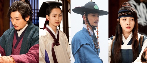 14일 방송되는 마의 30회 방송에 출연하는 조승우, 이요원, 이상우, 엄현경(왼쪽부터)이 극중 캐릭터로 분해 열연을 펼치고 있다. / MBC제공.