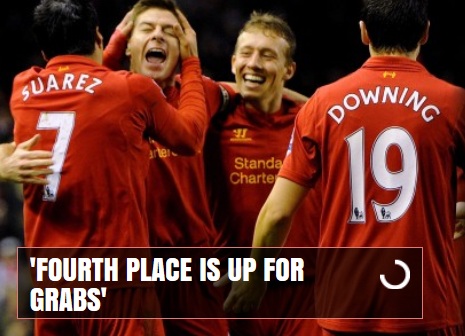 18일 현재 리그 8위에 머물러 있는 리버풀은 다음 시즌 챔피언스리그 진출권이 걸린 4위 자리를 향한 힘겨운 도전을 이어가고 있다. / 리버풀 공식 홈페이지 캡처