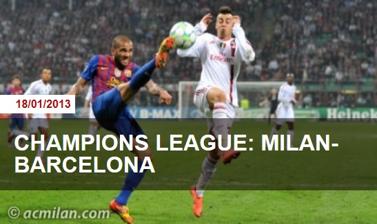 AC밀란은 올시즌 챔피언스리그 16강에서 강호 바르셀로나를 만났다. 도박사들은 전력이 불안정한 AC밀란보다 바르셀로나의 우세를 점치고 있다. 챔피언스리그 통산 우승 횟수는 AC밀란이 7회, 바르셀로나가 4회다. / AC밀란 공식 홈페이지 캡처