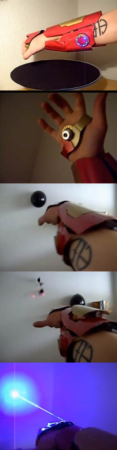 아이언맨 팔 제작 과정을 담은 동영상이 네티즌 사이에서 화제를 불러 일으키고 있다. / 유투브 영상 캡처.