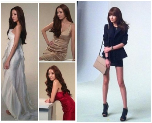 보정하지 않은 사진으로도 아름다운 자태를 뽐낸 한채영(왼쪽)과 소녀시대 수영/한채영 웨이보, 온라인 커뮤니티