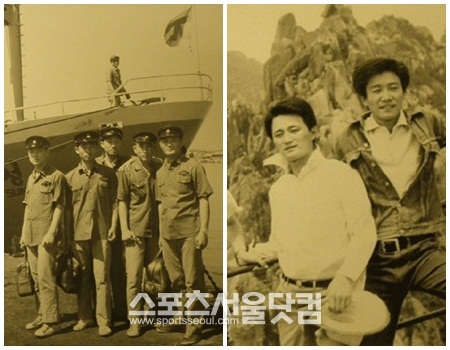 배를 타고 군산고등학교를 통학하던 새누리당 노철래 의원은 학창시절 물 건너 온 놈으로 불렸다. 오른쪽은 노 의원의 청년시절 모습.