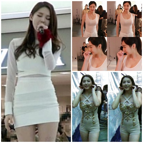 큰 키와 볼륨있는 몸매로 남성들의 마음을 사로잡은 강민경과 강지영(오른쪽 아래)./온라인 커뮤니티