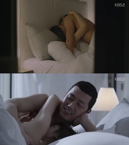 장혁과 이다해가 아찔한 베드신을 보여주고 있다./KBS2 아이리스2 방송 캡처