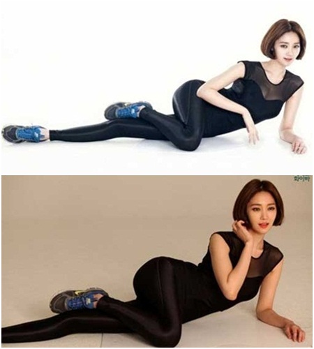 연기자 고준희의 마네킹 같은 몸매가 네티즌의 눈길을 끌었다./온라인 커뮤니티