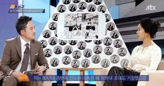 JTBC 표창원의 시사 돌직구에 출연한 김부선이 통장 잔고를 공개해 네티즌들 사이에 화제다. / JTBC 방송 화면 캡처  / JTBC 방송 화면 캡처