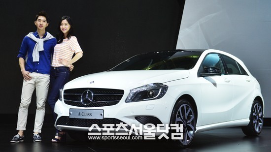 메르세데스-벤츠 코리아는 언론공개 날인 28일 2013 서울모터쇼에서 ‘더 뉴 A-클래스’를 국내에 처음 공개했다. / 고양=배정한 기자