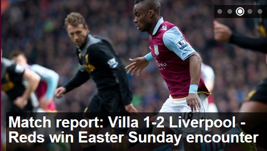 애스턴 빌라가 안방에서 리버풀에 역전패하면서 잉글리시 프리미어리그 하위권 팀들의 잔류 전쟁은 더욱 뜨거워졌다. / 애스턴 빌라 홈페이지 캡처