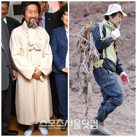 강기갑 전 통합진보당 대표는 흰색 두루마기와 긴 턱수염을 고수했다. 그런 그가 정계를 떠난 후 농군 패션으로 변신했다. / 경남 사천=임영무·이새롬 기자, 더팩트 DB