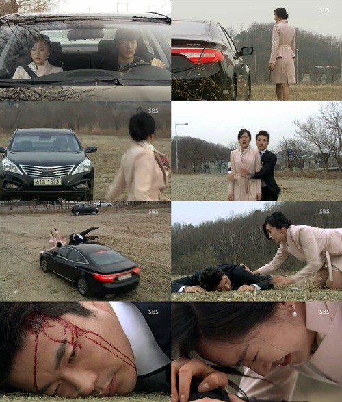 2일 오후 방송된 SBS 야왕에서 수애가 권상우에게 사과하는 모습이 그려졌다./SBS 야왕방송캡처