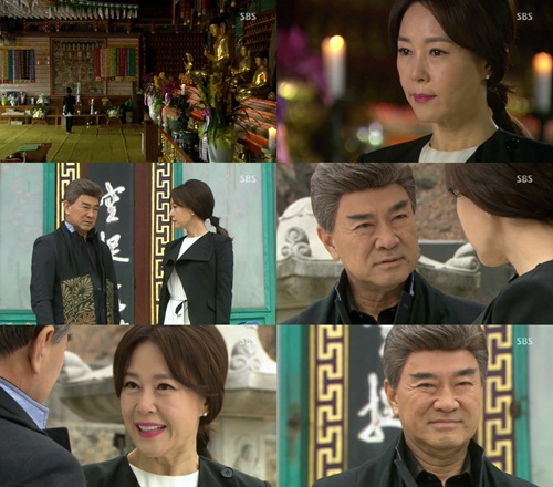 2일 오후 방송된 SBS 야왕에서 이덕화가 차화연에게 사과하는 모습이 그려졌다./SBS 야왕방송캡처