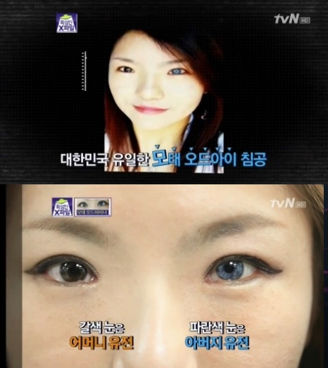 화성인 오드아이는 화성인 바이러스에 오드아이를 가진 여성이 소개돼 화제가 되고 있다. / 화성인 바이러스 캡처
