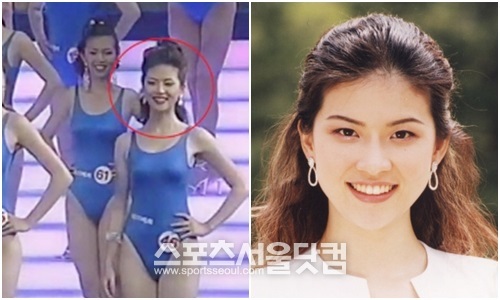 이보영이 미스코리아에 출전했을 때 사진이 공개돼 네티즌들의 눈길을 끌고 있다./온라인 커뮤니티