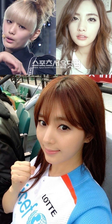 과거와 다른 청순한 미모를 선보인 애프터스쿨 나나(위)와 야구장 셀카로 눈길을 끈 배우 한채아./더팩트DB, 나나 미투데이, 한채아 트위터