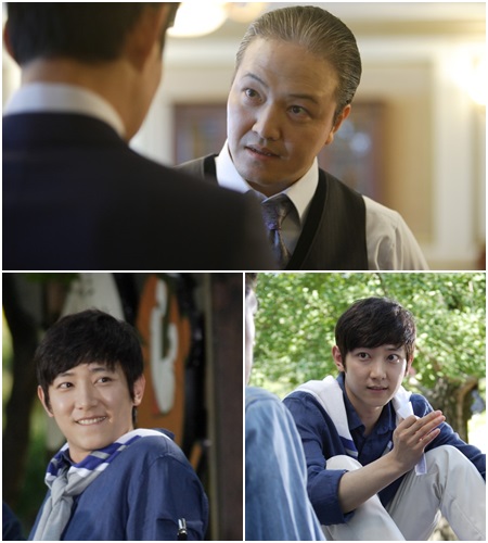 전설의 주먹에서 손진호 역을 맡은 정웅인(위)과 그의 아역을 연기한 이정혁./영화 스틸컷