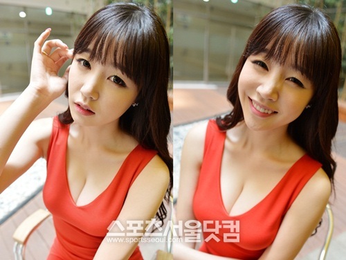 홍지연이 매력적인 눈웃음으로 뭇 남성들을 설레게 하고 있다.