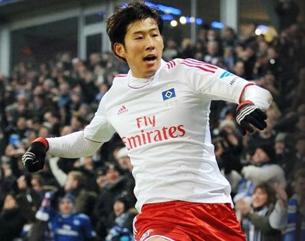 호펜하임전에서 12호골을 넣은 뒤 독일 언론으로부터 최고 평점을 받은함부르크 손흥민.