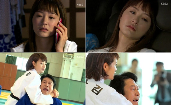 13일 오후 방송된 KBS2 드라마 직장의 신에서는 계약직 정주리(정유미 분)가 해고를 당해 미스김(김혜수 분)이 그를 복귀시키는 장면이 전파를 탔다./ KBS2 드라마 직장의 신 방송 캡처