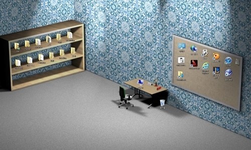 요즘 유행하는 바탕화면이 눈길을 끌고 있다. / 온라인 커뮤니티 캡처