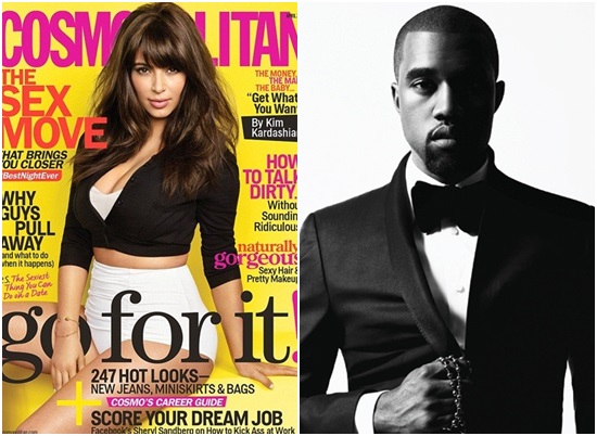 미국의 모델 겸 배우인 킴 카다시안과 결혼한 가수 카니예 웨스트./코스모 폴리탄, 카니예 웨스트 앨범 재킷