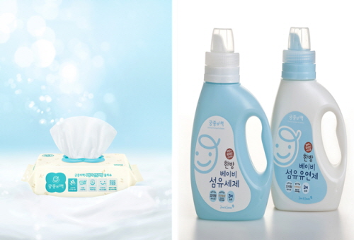 장마철을 앞두고 세균 번식을 억제하는 유아용 천연 항균 제품들이 인기다.