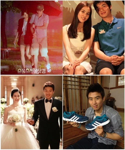 박지성, 기성용, 구자철, 박종우(왼쪽 위부터 시계 방향)가 연이어 열애 및 결혼 소식을 전해 팬들의 관심을 끌고 있다./더팩트DB, SBS, 듀오 웨딩 제공