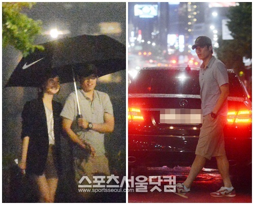 박지성 선수가 데이트 때 나이키 제품을 이용해 눈길을 끌고 있다. /더팩트DB