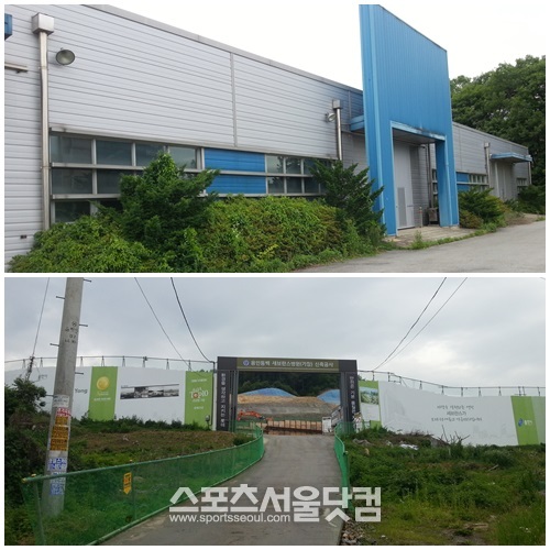 장재영 씨가 세운 회사 유니엘 공장은 6월 현재 문이 닫힌 채 창고로 사용되고 있다.