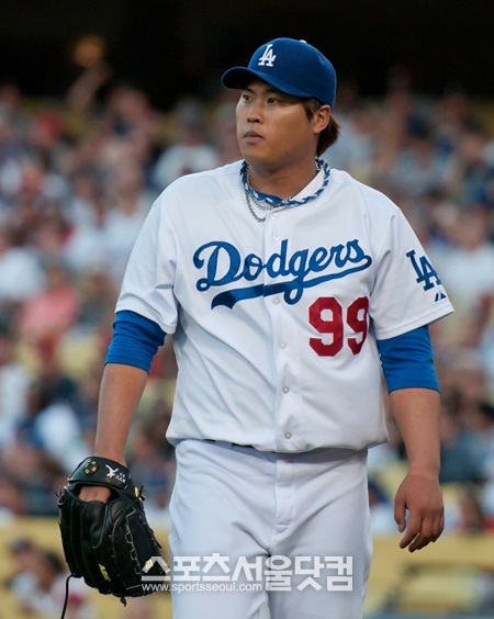LA 다저스의 류현진이 25일 샌프란시스코와 경기에서 타선의 지원을 받지 못하고 7승 달성에 또 실패했다. / 더팩트 DB