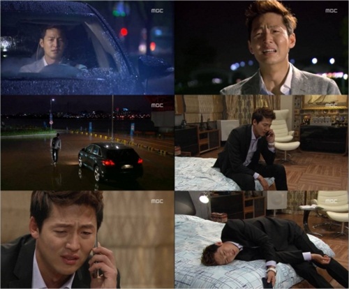 이정진이 MBC 주말특별기획 백년의 유산에서 출생의 비밀을 알고 오열하고 있다./MBC 백년의 유산 방송 캡처