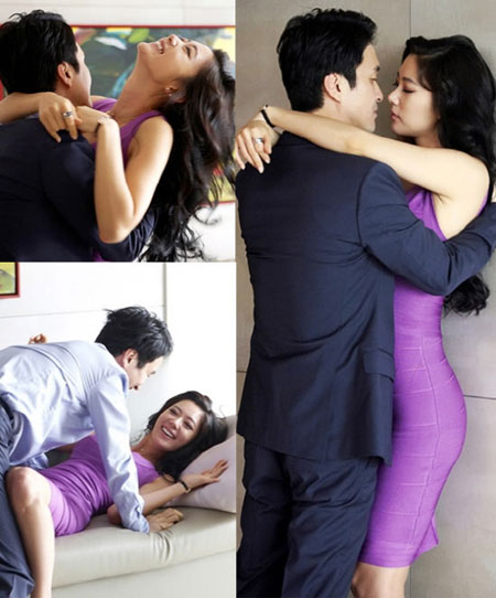 장현성(왼쪽)과 클라라의 아찔한 러브신이 공개됐다. / SBS 제공