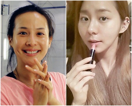 아름다운 민낯으로 화제를 모은 조여정(왼쪽)과 유이. 아래 기사 내용과는 무관함./유이 트위터, SBS E! 제공